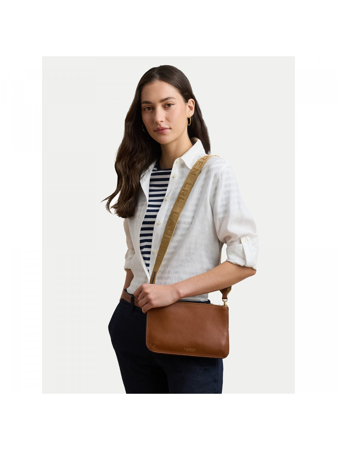 Kabelka LAUREN RALPH LAUREN 431970155002 Hnědá